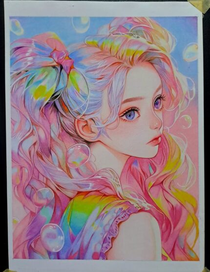 Aesthetic drawing girl
